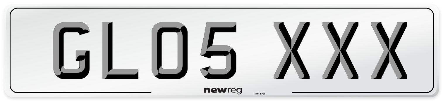 GL05 XXX Number Plate from New Reg